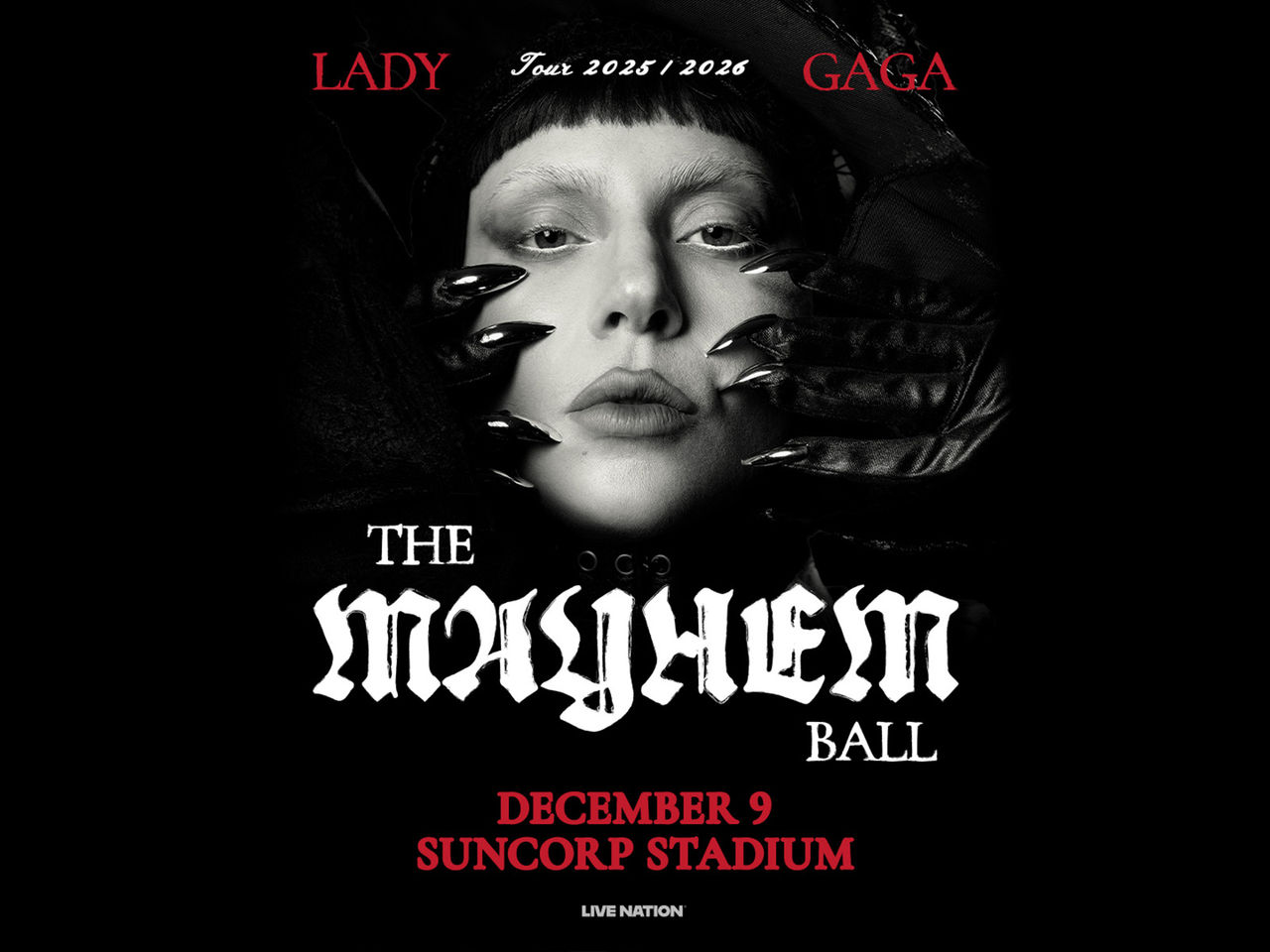 LADY GAGA THE MAYHEM BALL TOUR 2025 DECEMBER 9 SUNCORP STADIUM