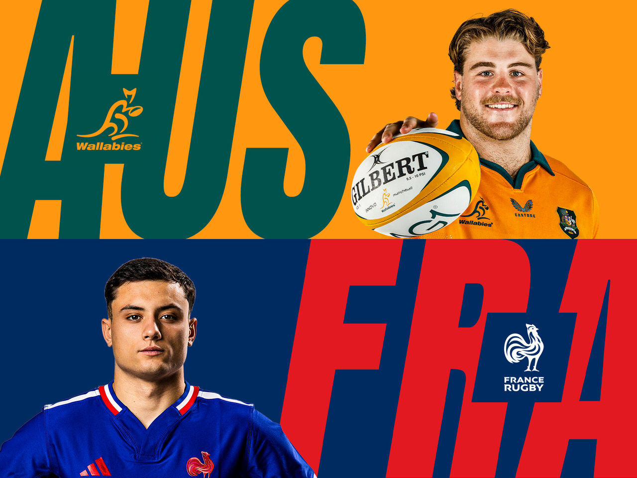 Wallabies v France players
