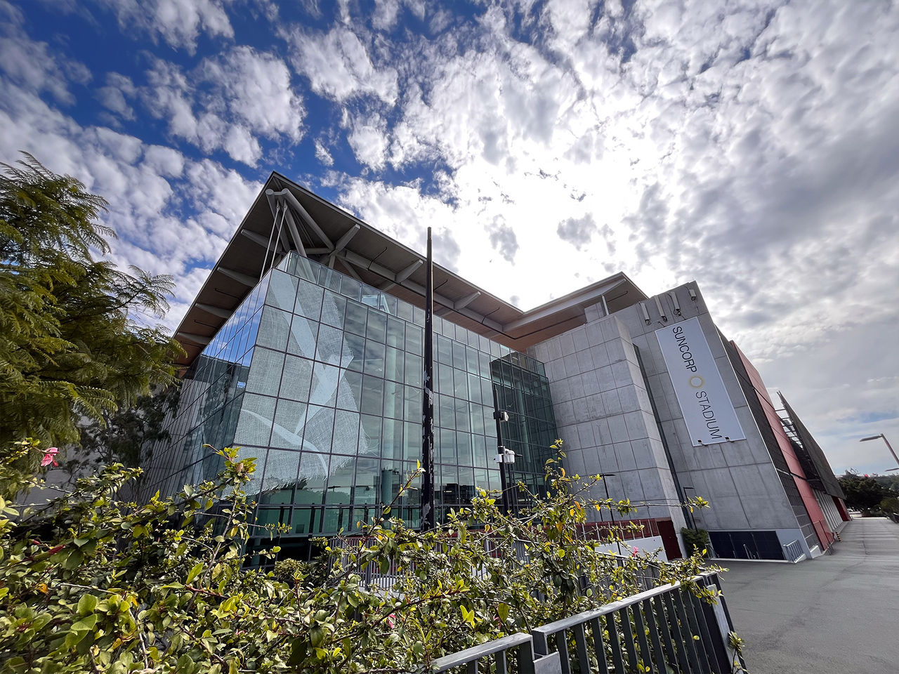 The Veil artwork at Suncorp Stadium from the Eastern Plaza