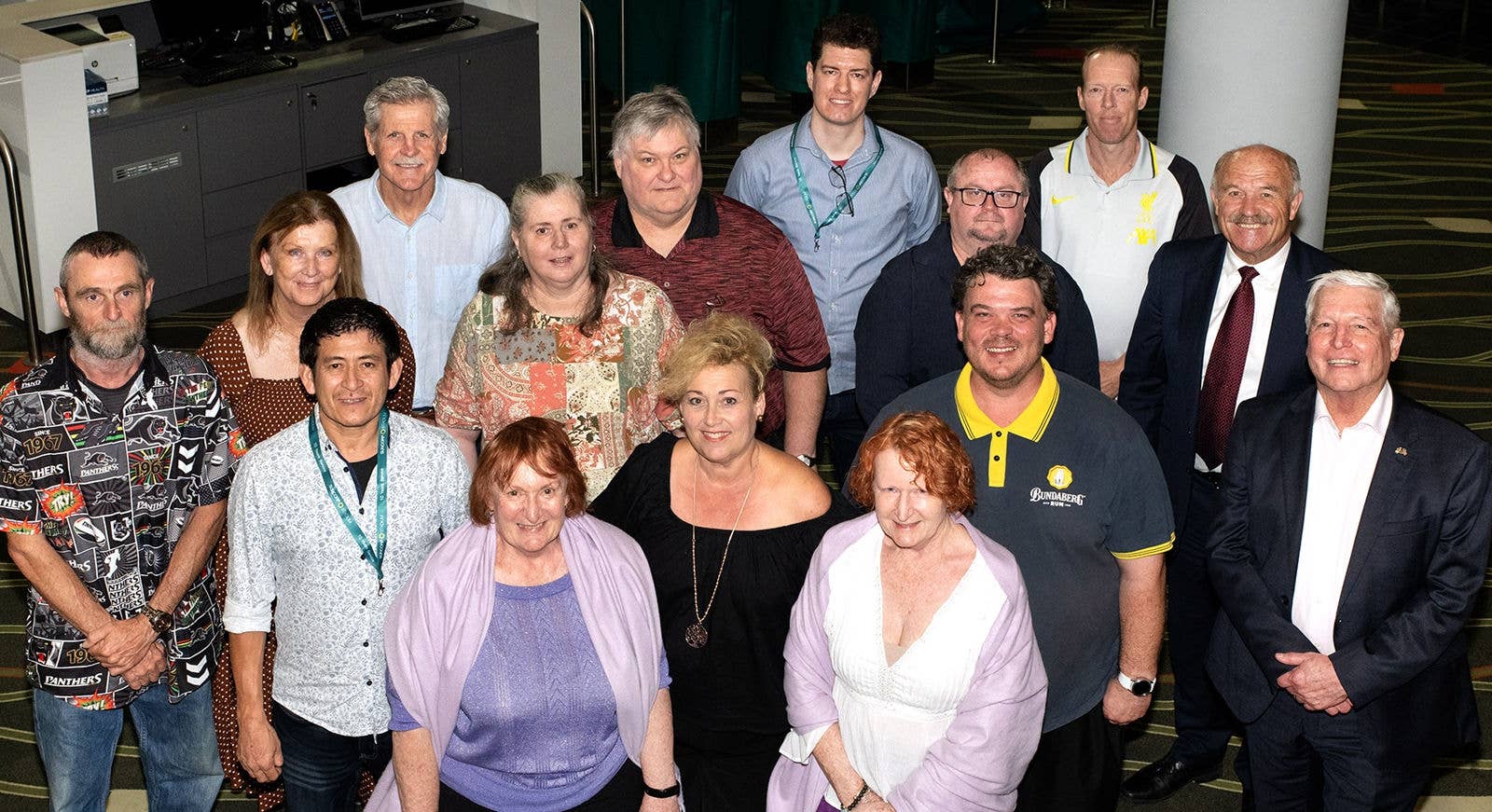 Staff Celebrating their 10 Year Work Anniversaries. Staff Celebrating their 10 Year Work Anniversaries with Wally Lewis, Gene Miles and General Manager Alan Graham.