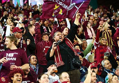 Fans in the bowl at Suncorp Stadium during an event.