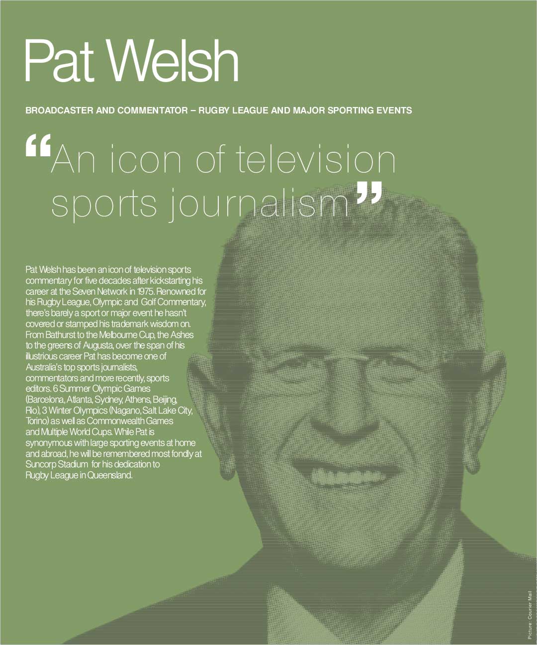 Pat Welsh Hall of Fame plaque.