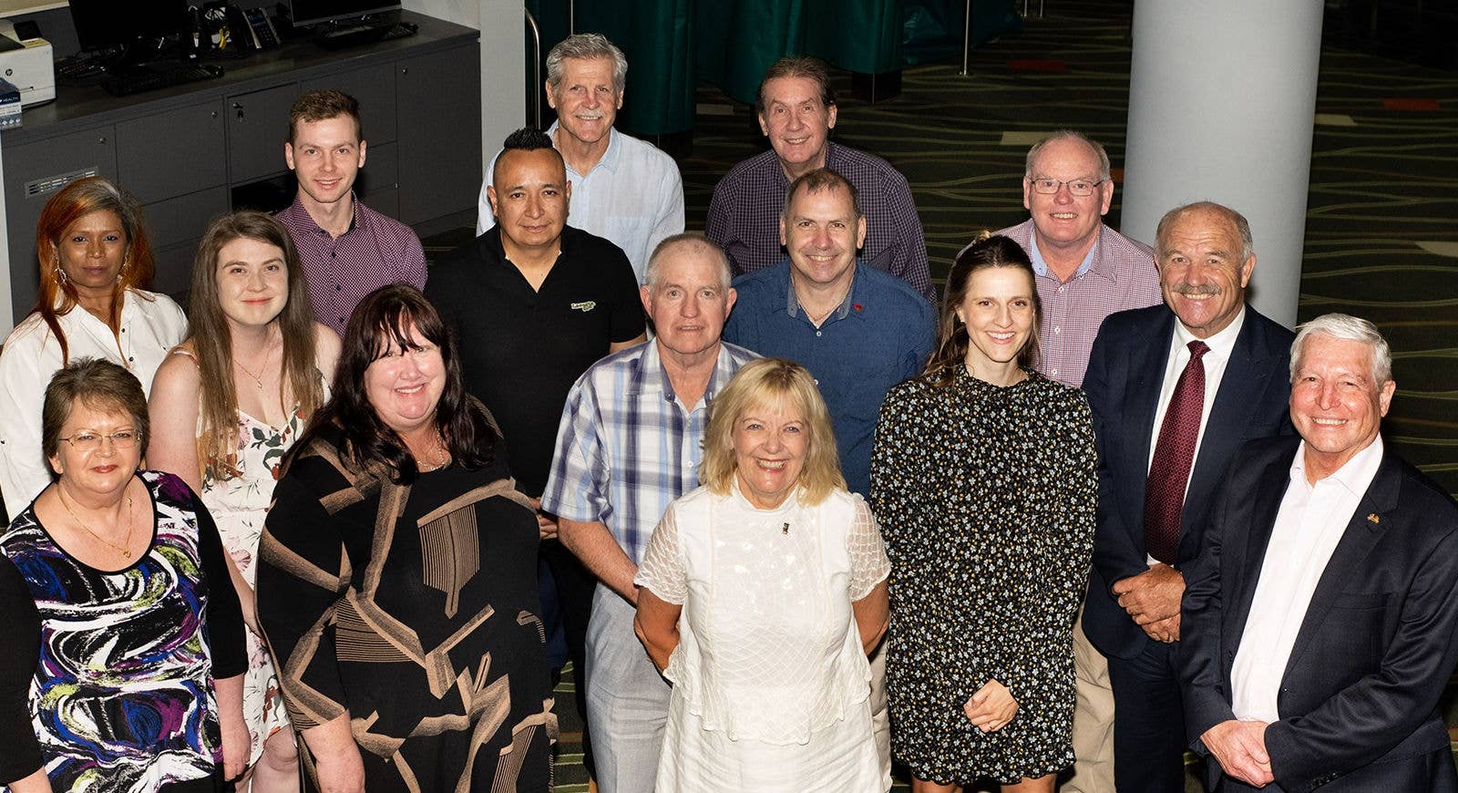Staff Celebrating their 5 Year Work Anniversaries. Staff Celebrating their 5 Year Work Anniversaries with Wally Lewis, Gene Miles and General Manager Alan Graham.