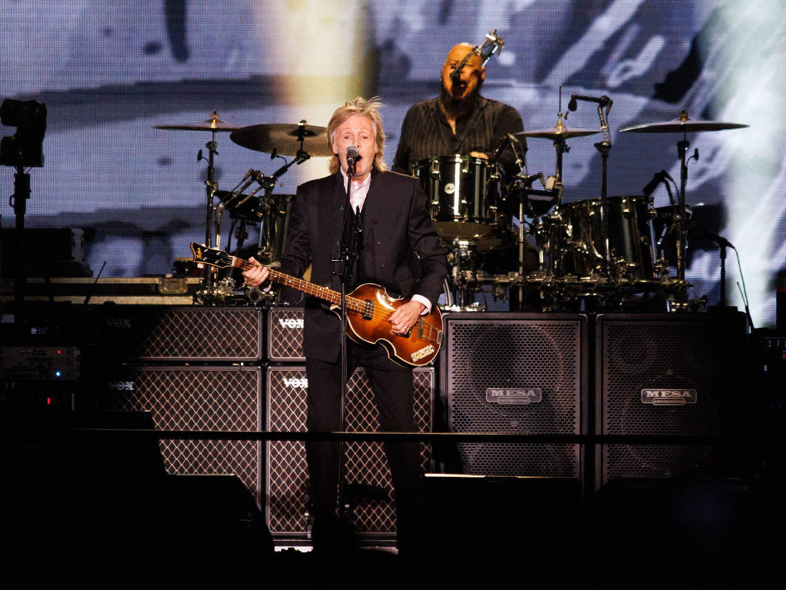Paul McCartney on stage at Suncorp Stadium in 2023 Paul McCartney on stage at Suncorp Stadium in 2023