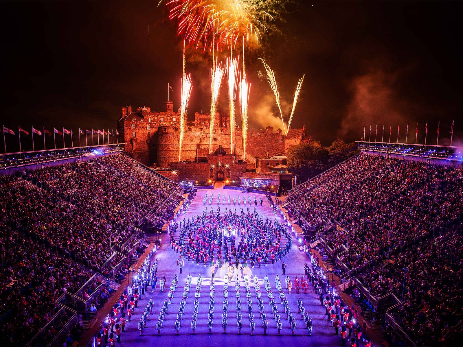 The Royal Edinburgh Military Tattoo from above