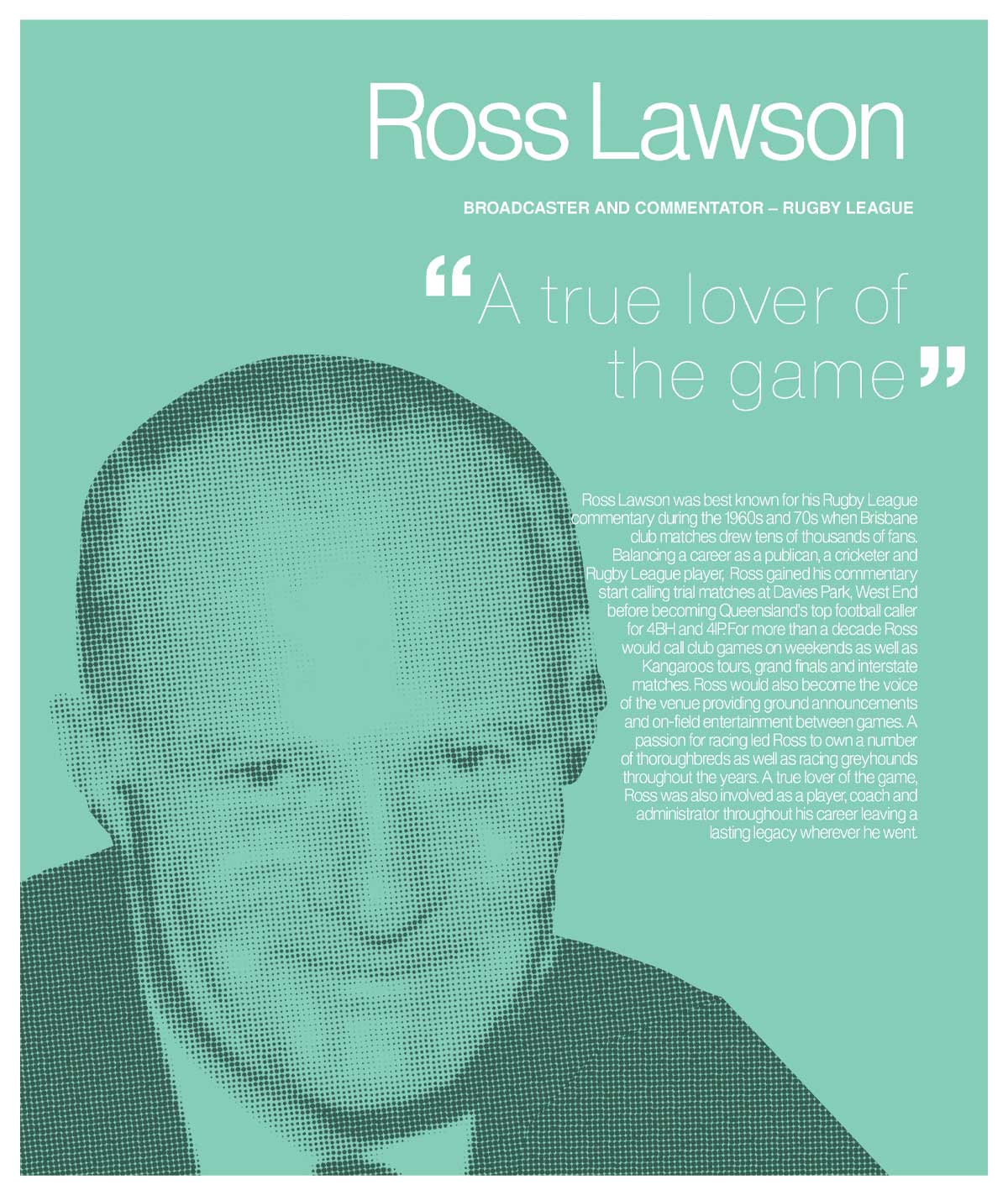 Ross Lawson Hall of Fame plaque.