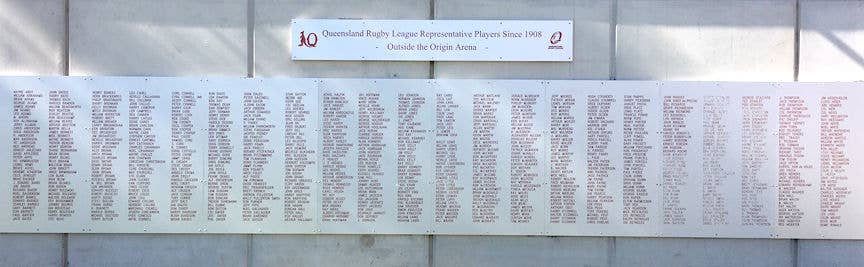 All the names on the Pre-Origin Players Plaque