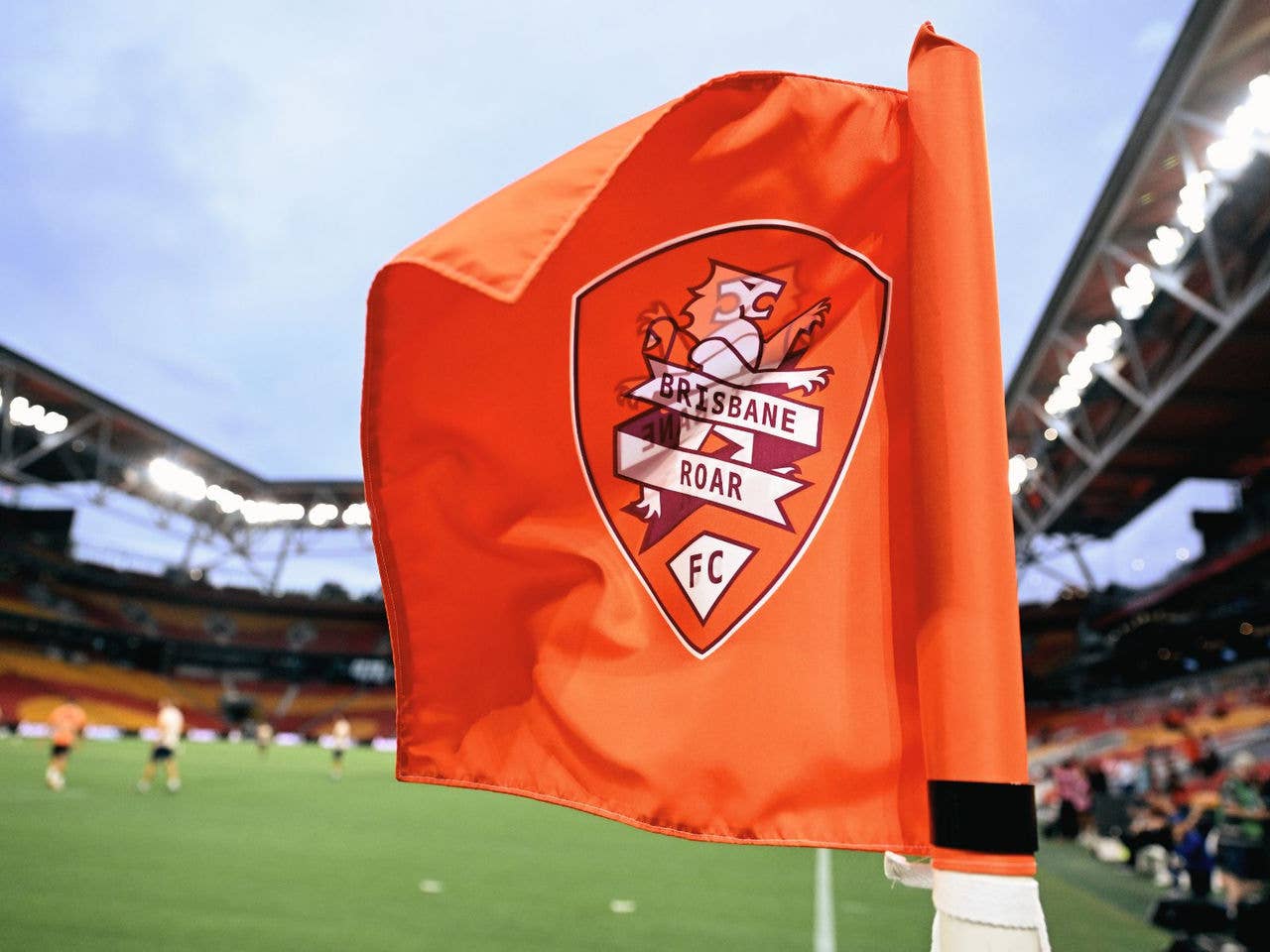 Brisbane Roar Corner Flag Post on the field