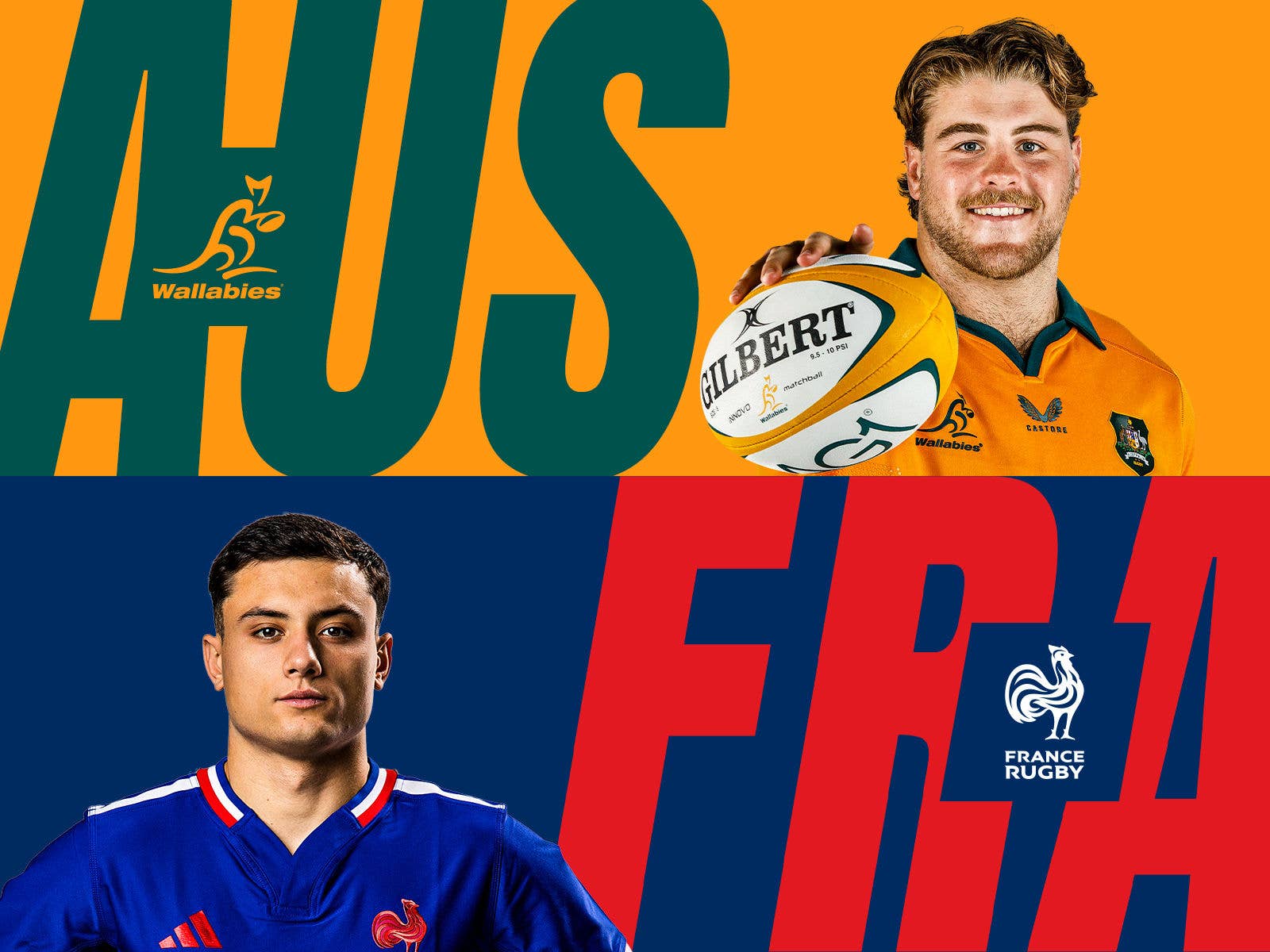 Wallabies v France players
