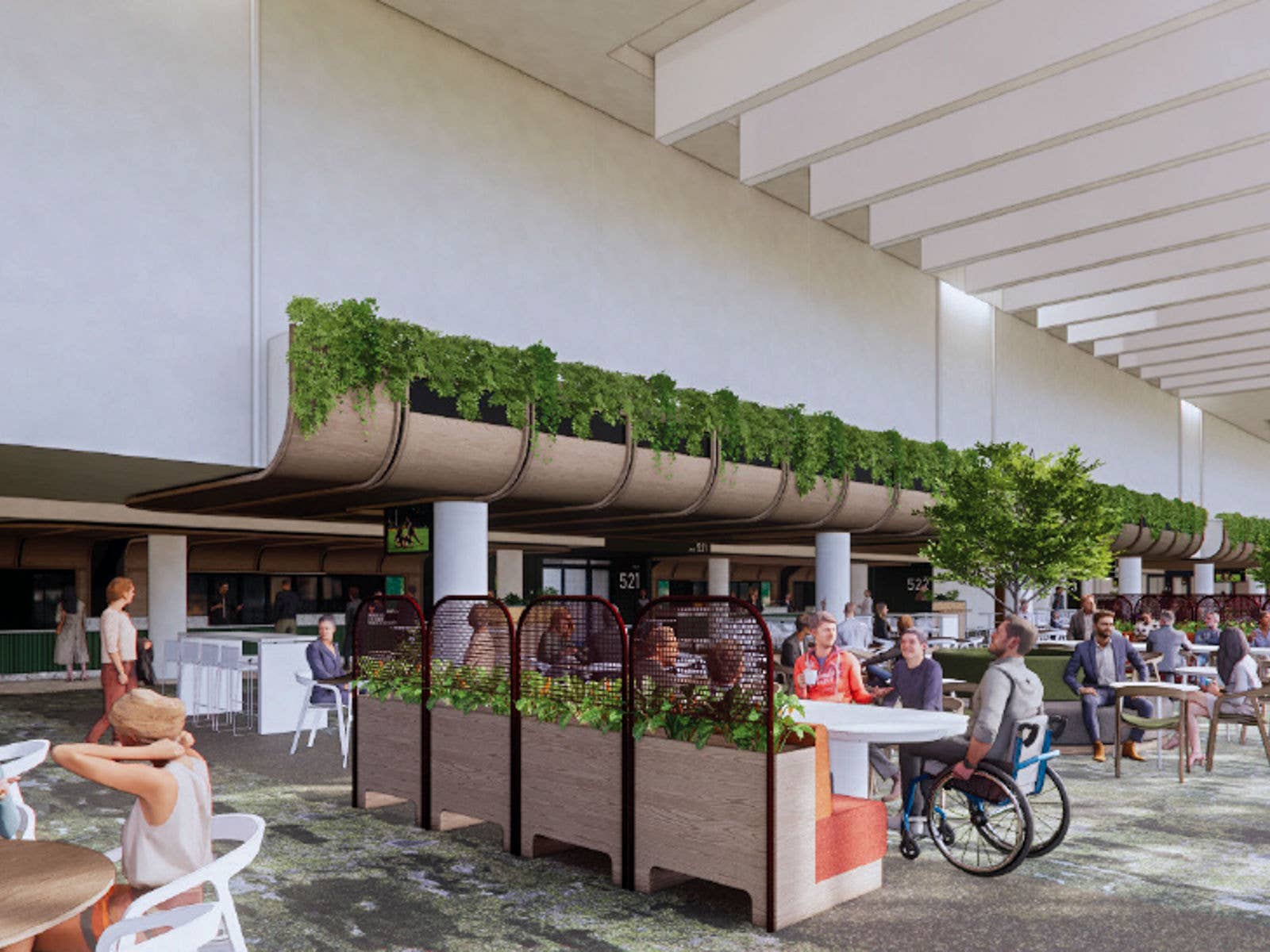 Stadium Members Reserve Renovation Underway. Mock up image of new Stadium Members area.