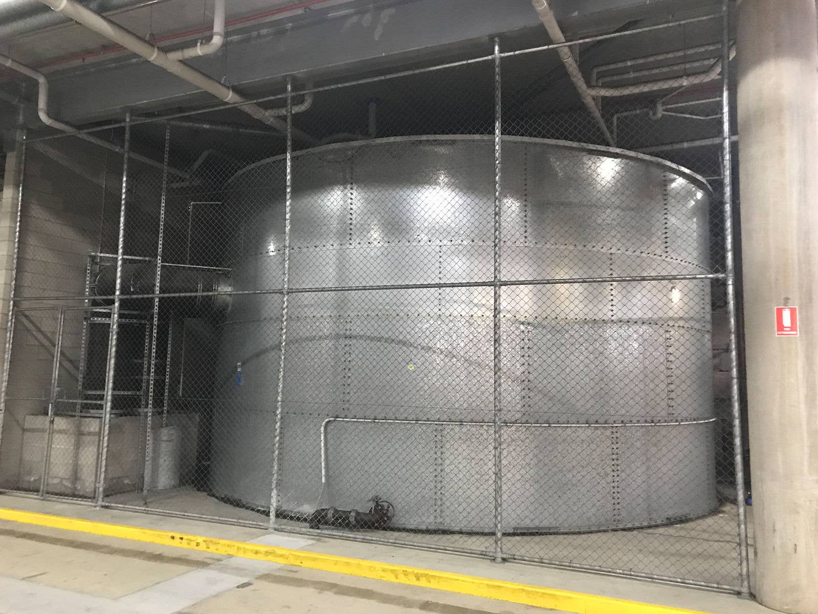 A rainwater tank inside Suncorp Stadium