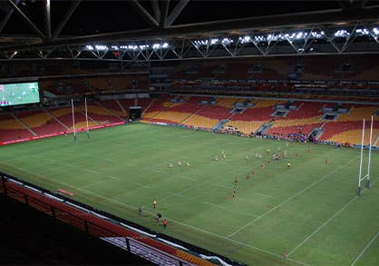 Last event at Suncorp Stadium before the Australian lockdown without crowds in attendance.