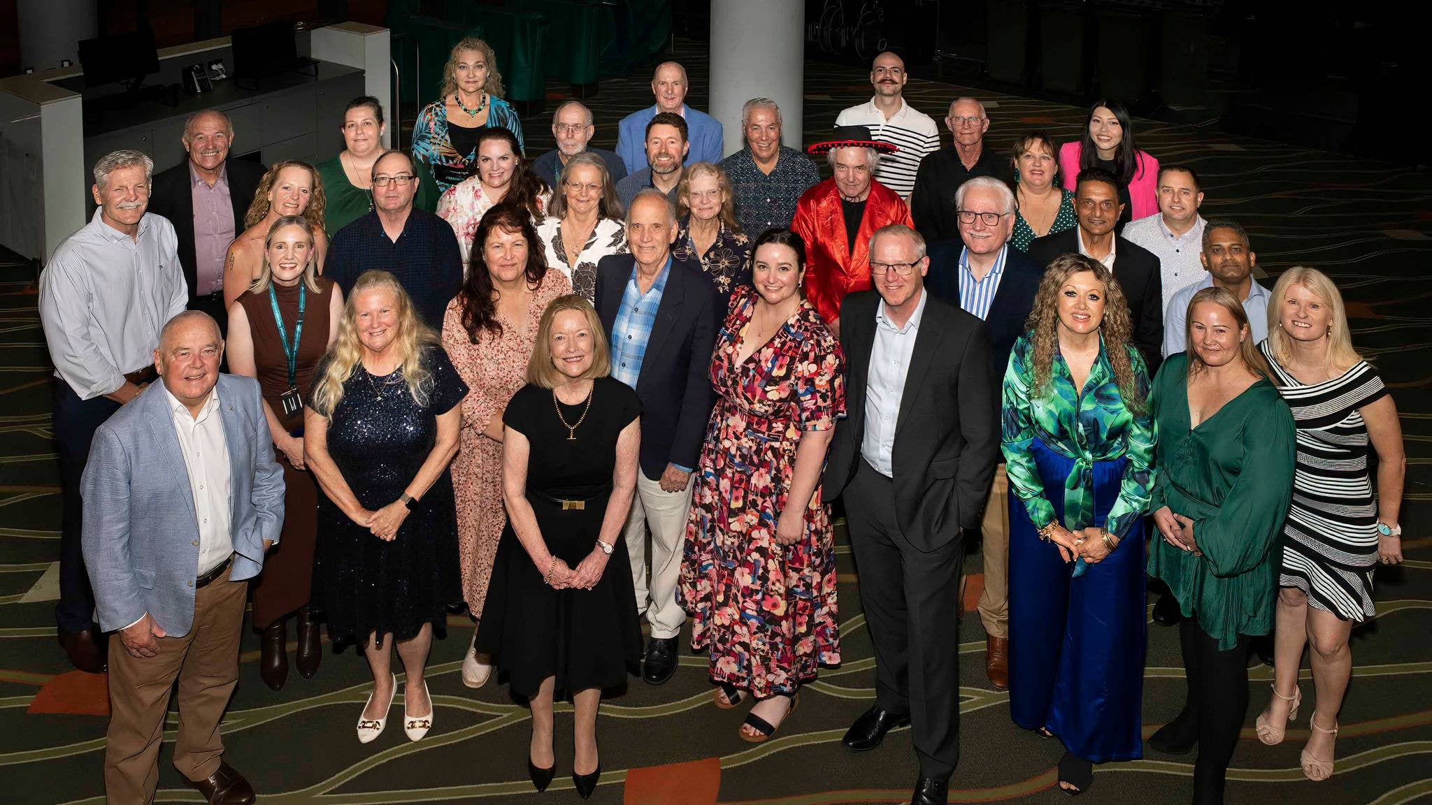 Group photo of staff members who are celebrating multiple years of service.