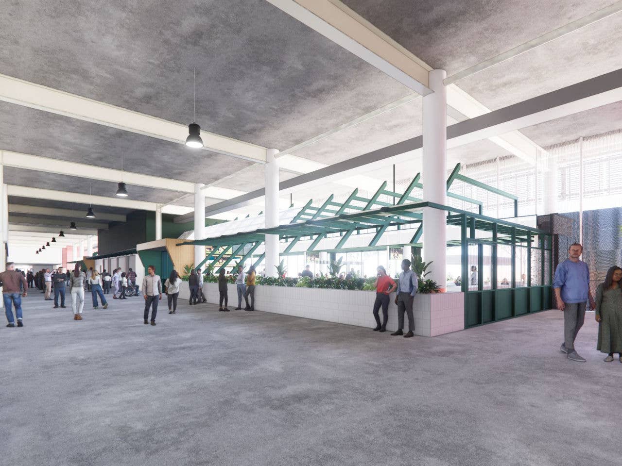 Image render of the new Suncorp Stadium Members Level 3 Bar The Greenhouse