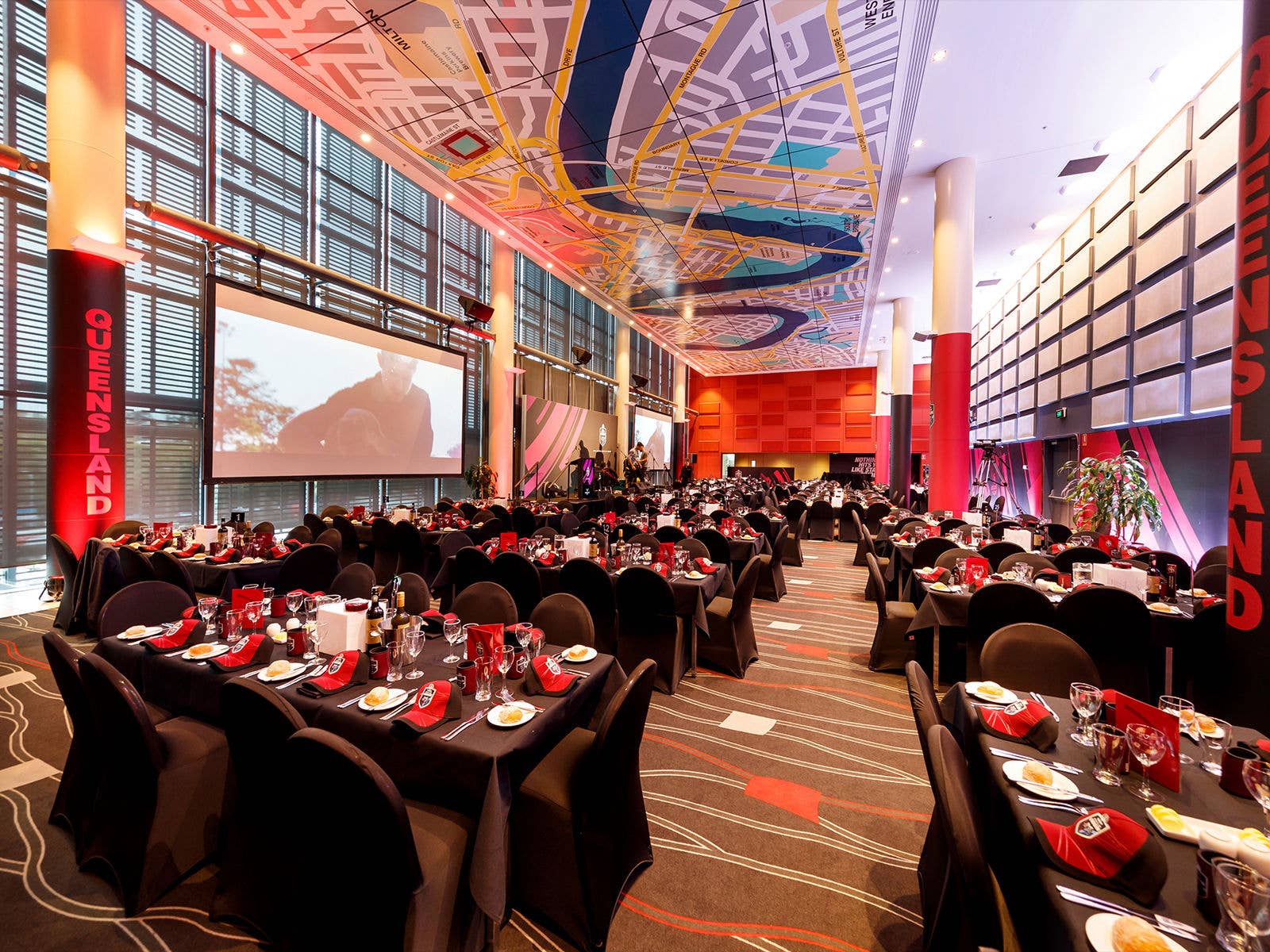 The Paddington Room setup for a State of Origin Function at Suncorp Stadium
