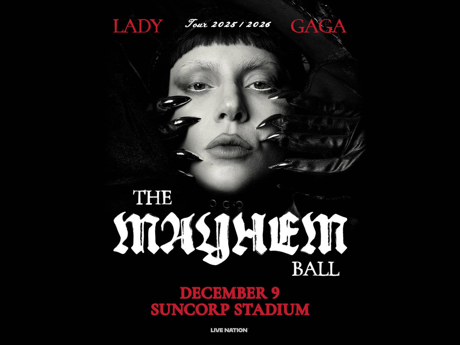 LADY GAGA THE MAYHEM BALL TOUR 2025 DECEMBER 9 SUNCORP STADIUM