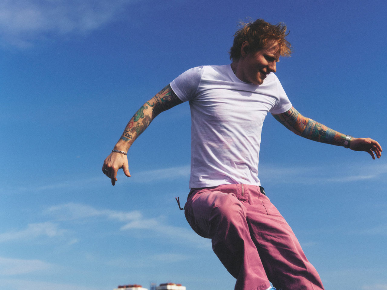 Ed Sheeran jumping by Petros Studio