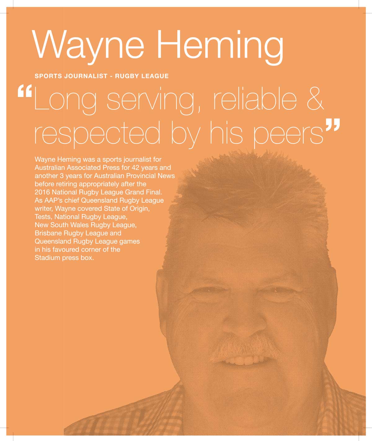 Wayne Heming suncorp stadium media hall of fame