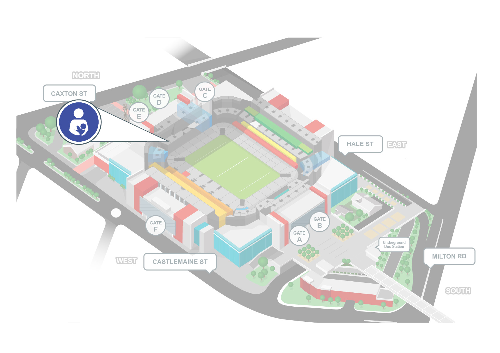 map of suncorp stadium showing the parents room